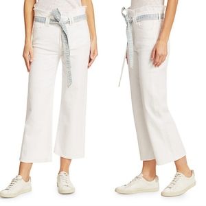 7 For All Mankind White Belted Jeans